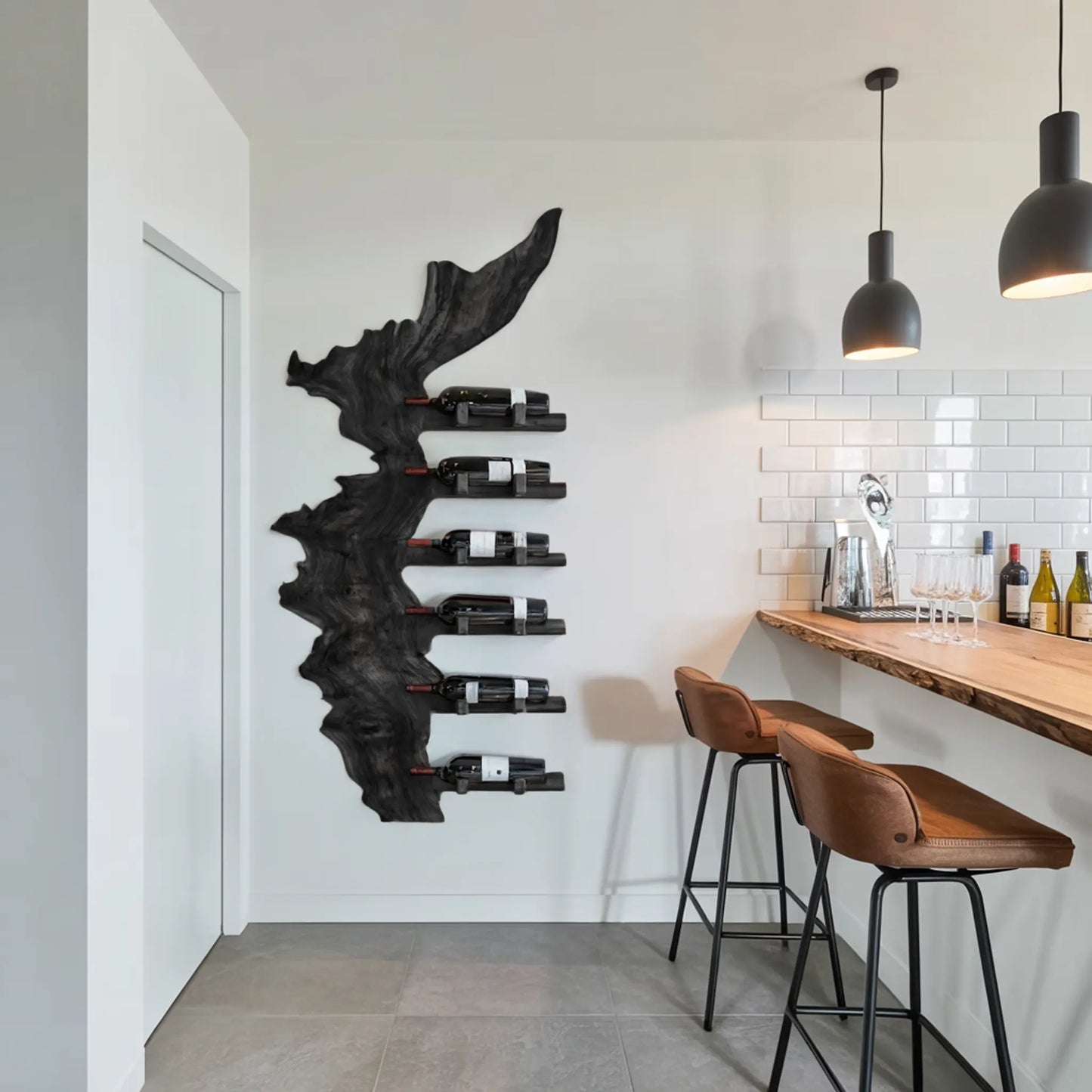 Farmhouse Solid Wood Wine Rack For Entryway Design And Style Lynnsnail