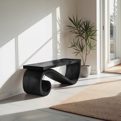 Organic Sculptural Bench For Entryway Or Living Room Lynnsnail