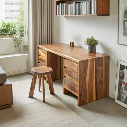 Modern Desk With Drawers Minimalist Office Table For Home Study And Workspace Lynnsnail