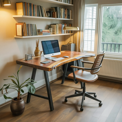 Rustic Live Edge Desk For Home Office Setup Lynnsnail
