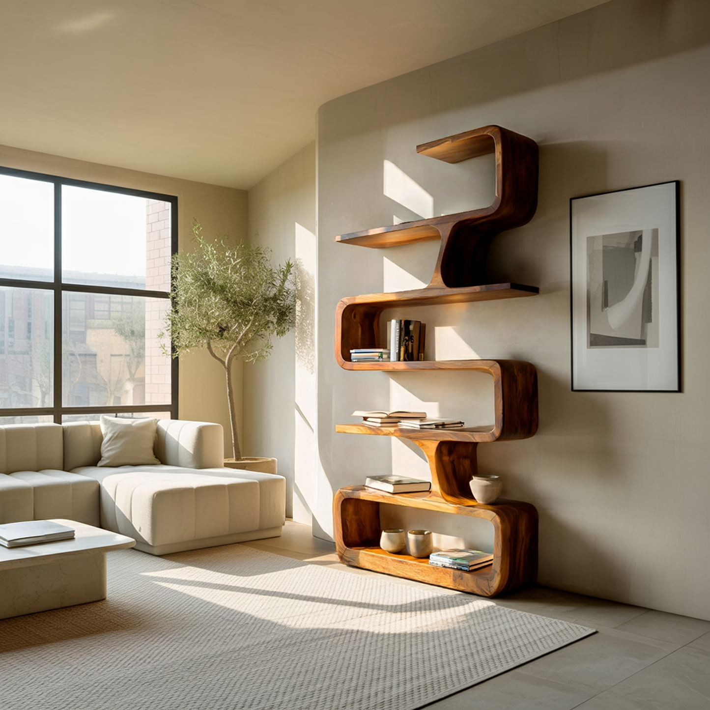 Contemporary Handmade Wooden Bookshelf For Home Styling Lynnsnail