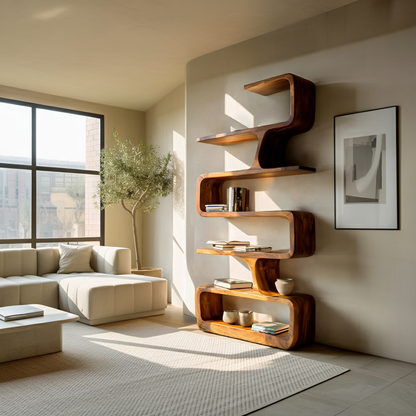 Contemporary Handmade Wooden Bookshelf For Home Styling Lynnsnail