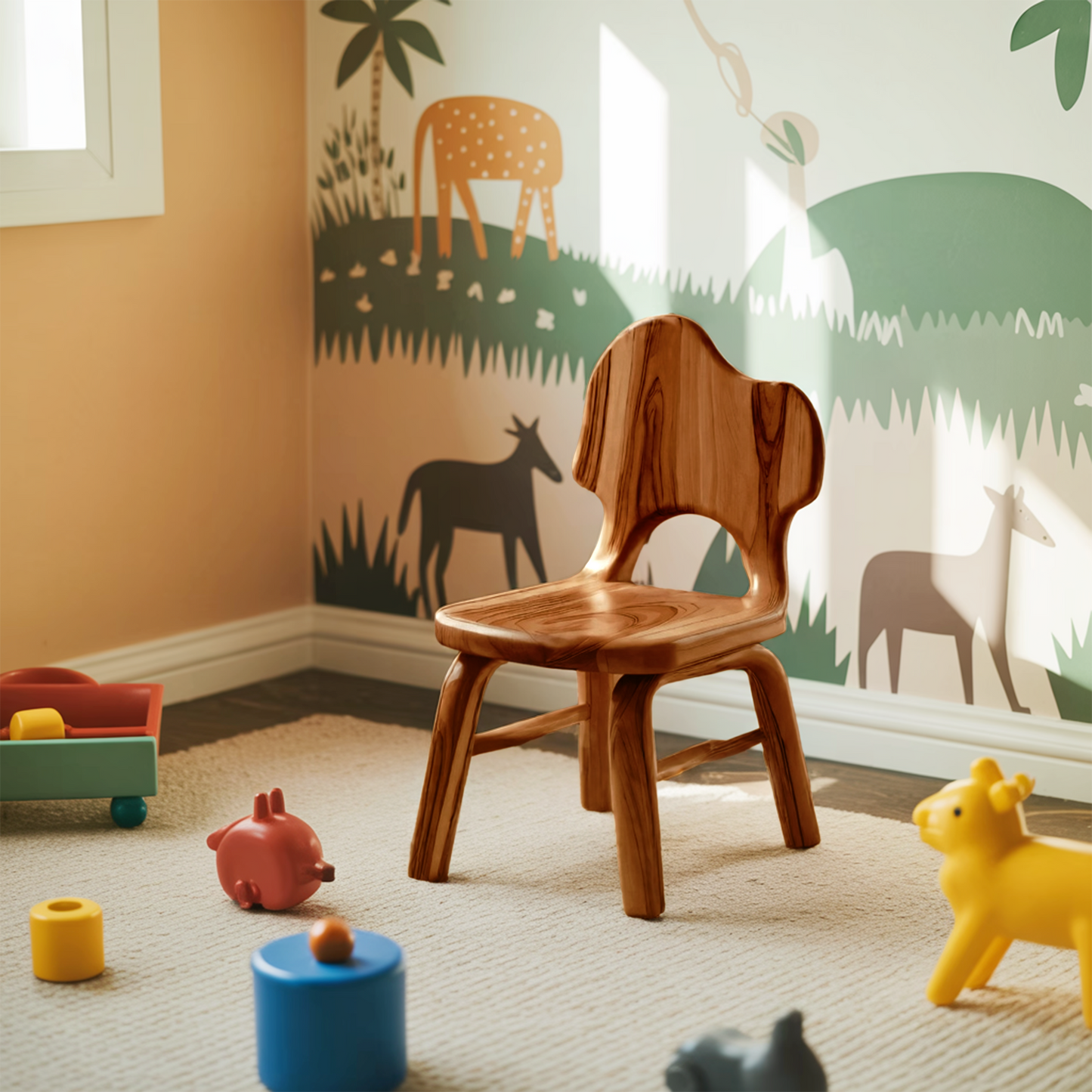 Montessori Toddler Chair With Cute Backrest For Playroom Nursery And Preschool Lynnsnail