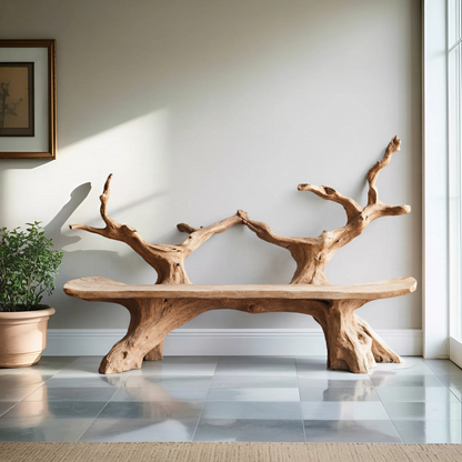 Mid Century Live Edge Bench For Elegant Patio Lynnsnail