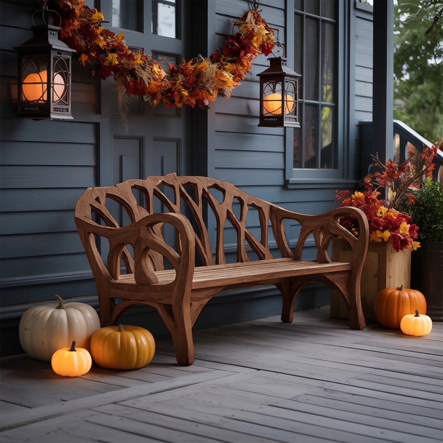 Handcrafted Halloween Patio Chair For Festive Outdoor Halloween Decor Lynnsnail