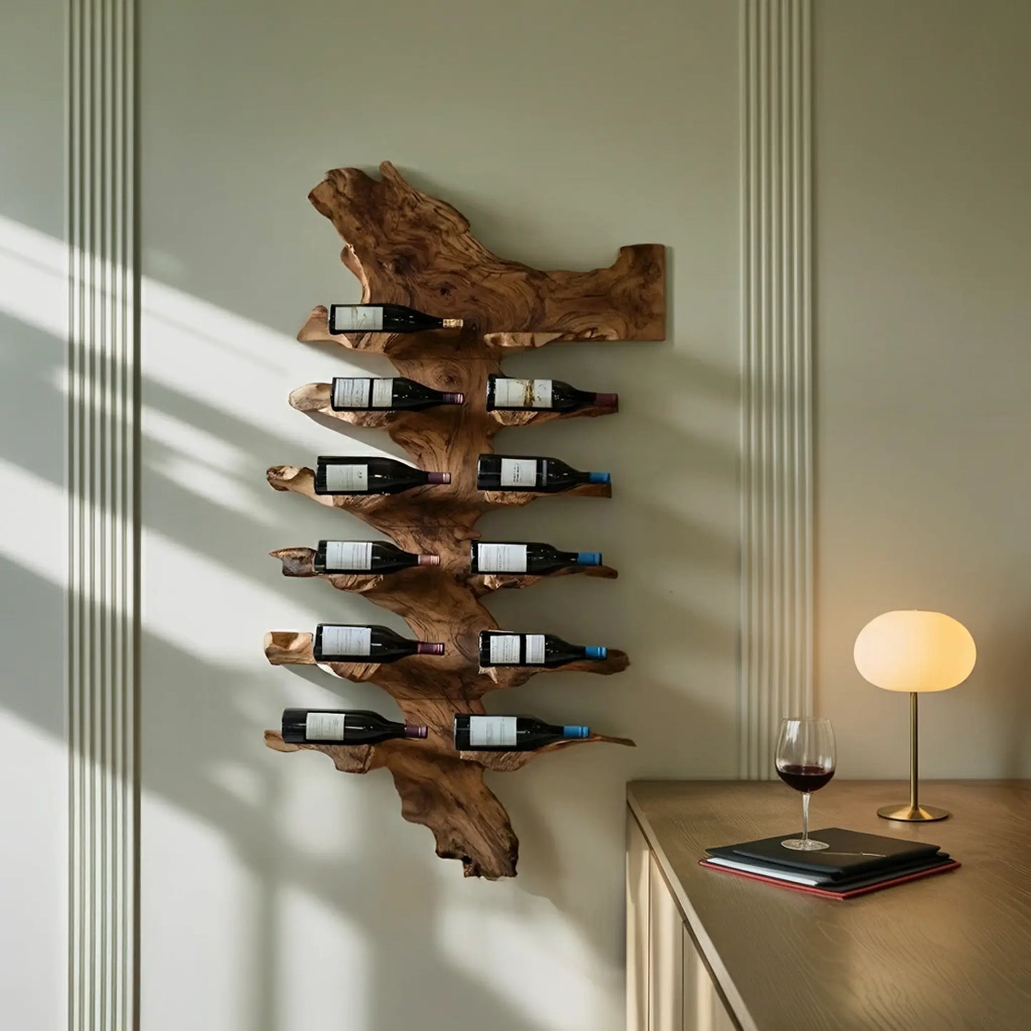 Handcrafted Live Edge Wine Holder For Luxury Furniture Decor Lynnsnail