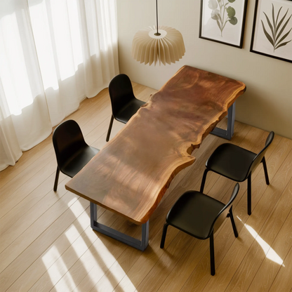 Rustic Live Edge Conference Table For Modern Office Lynnsnail