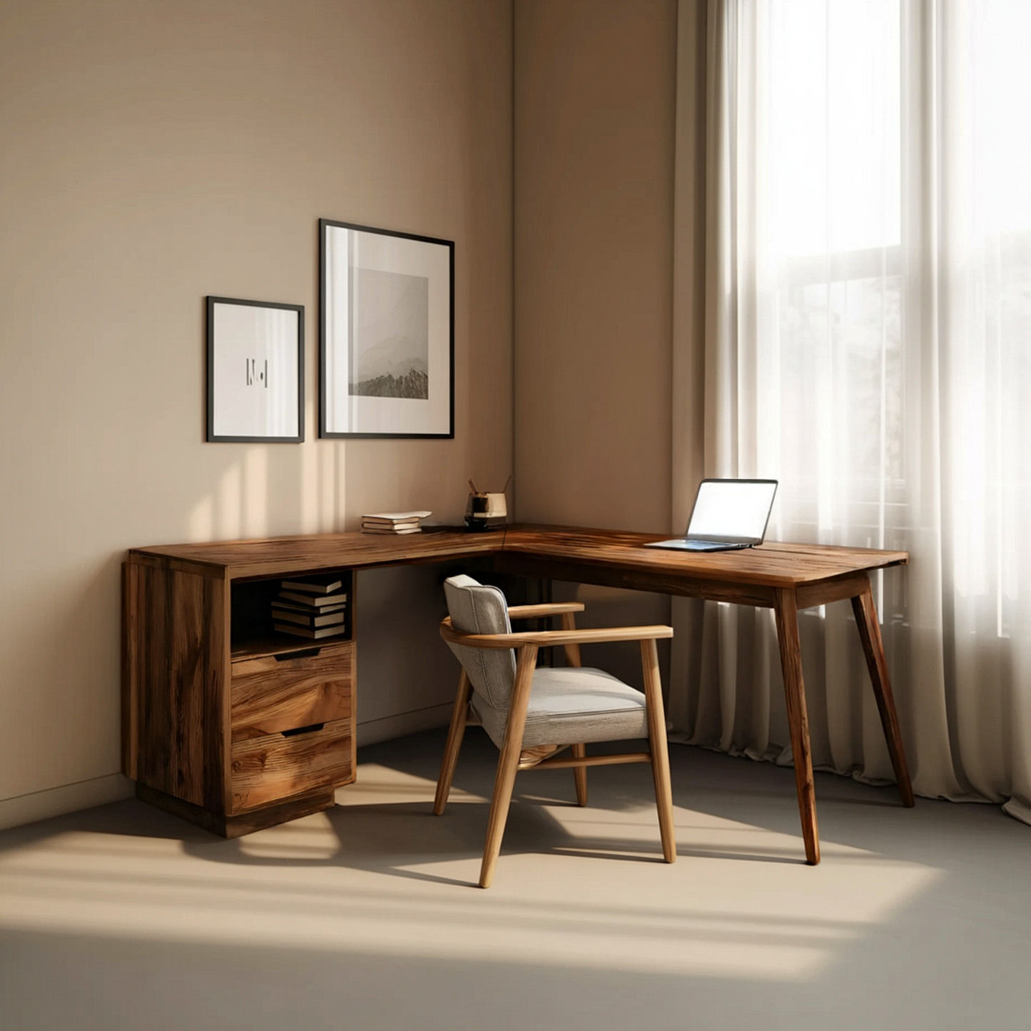 Minimal L Shaped Desk For Home Workspace Lynnsnail