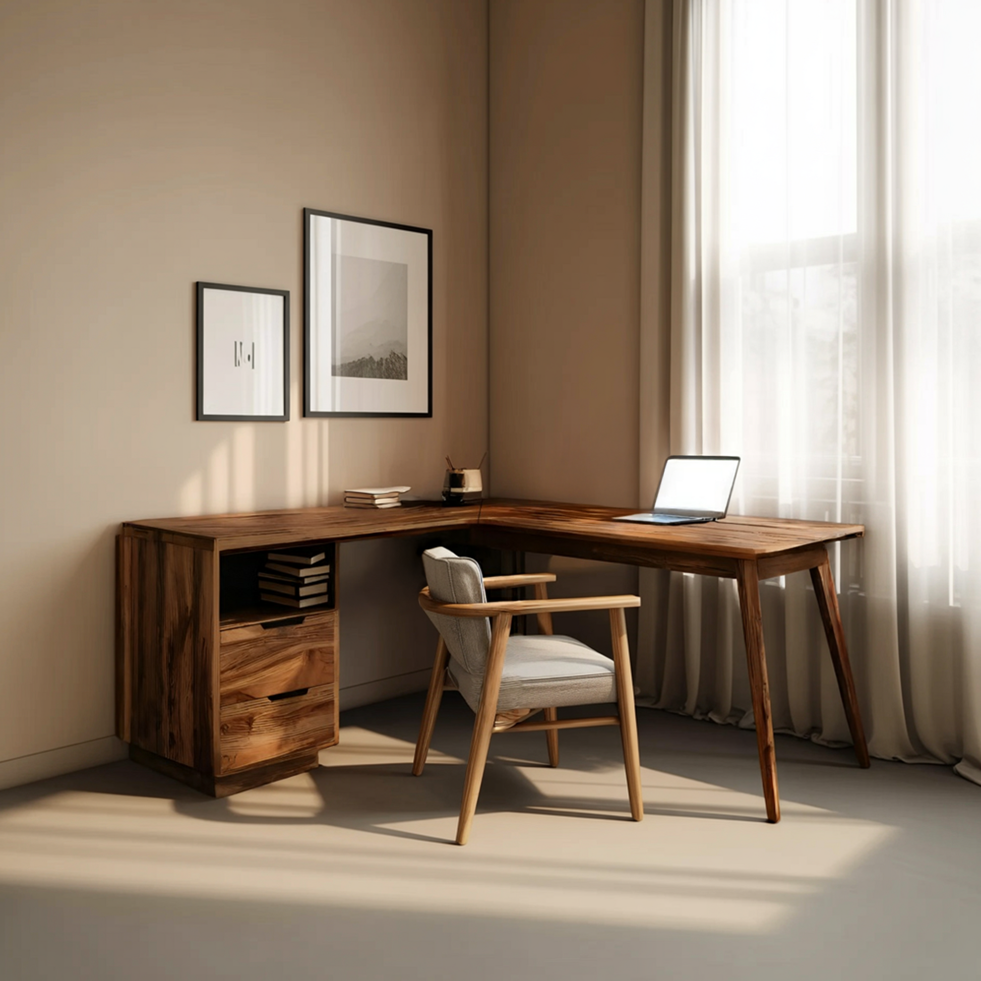 Minimal L Shaped Desk For Home Workspace Lynnsnail