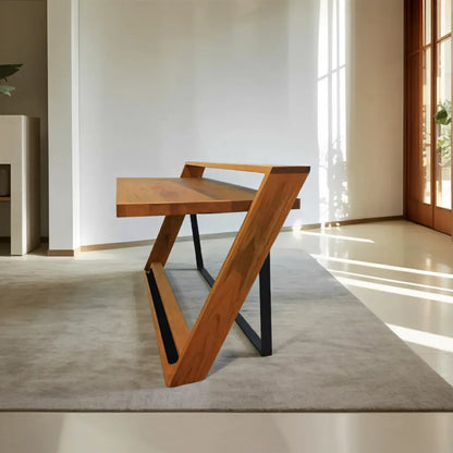 Unique Angular Desk With Z Frame For Home Or Office Lynnsnail