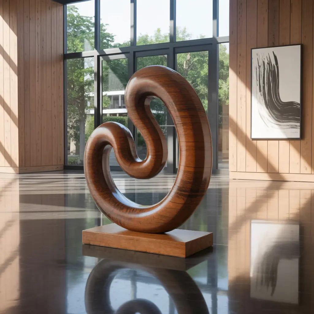 Farmhouse Large Twisted Spiral Floor Art For Contemporary Interiors Lynnsnail