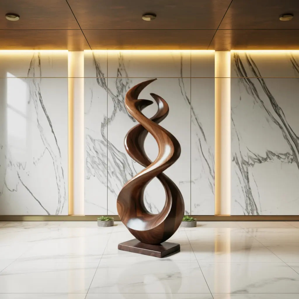 Rustic Abstract Sculpture For Outdoor Garden Lynnsnail