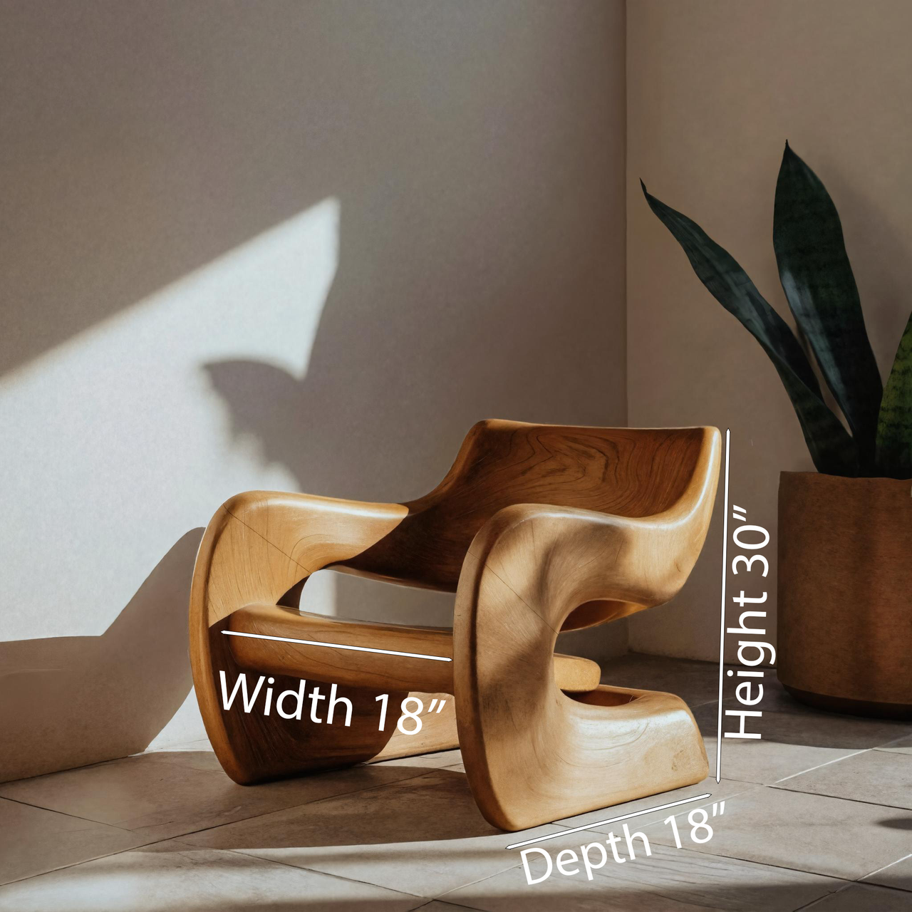 Artistic Sculptural Lounge Chair For Living Room Or Interior Lynnsnail