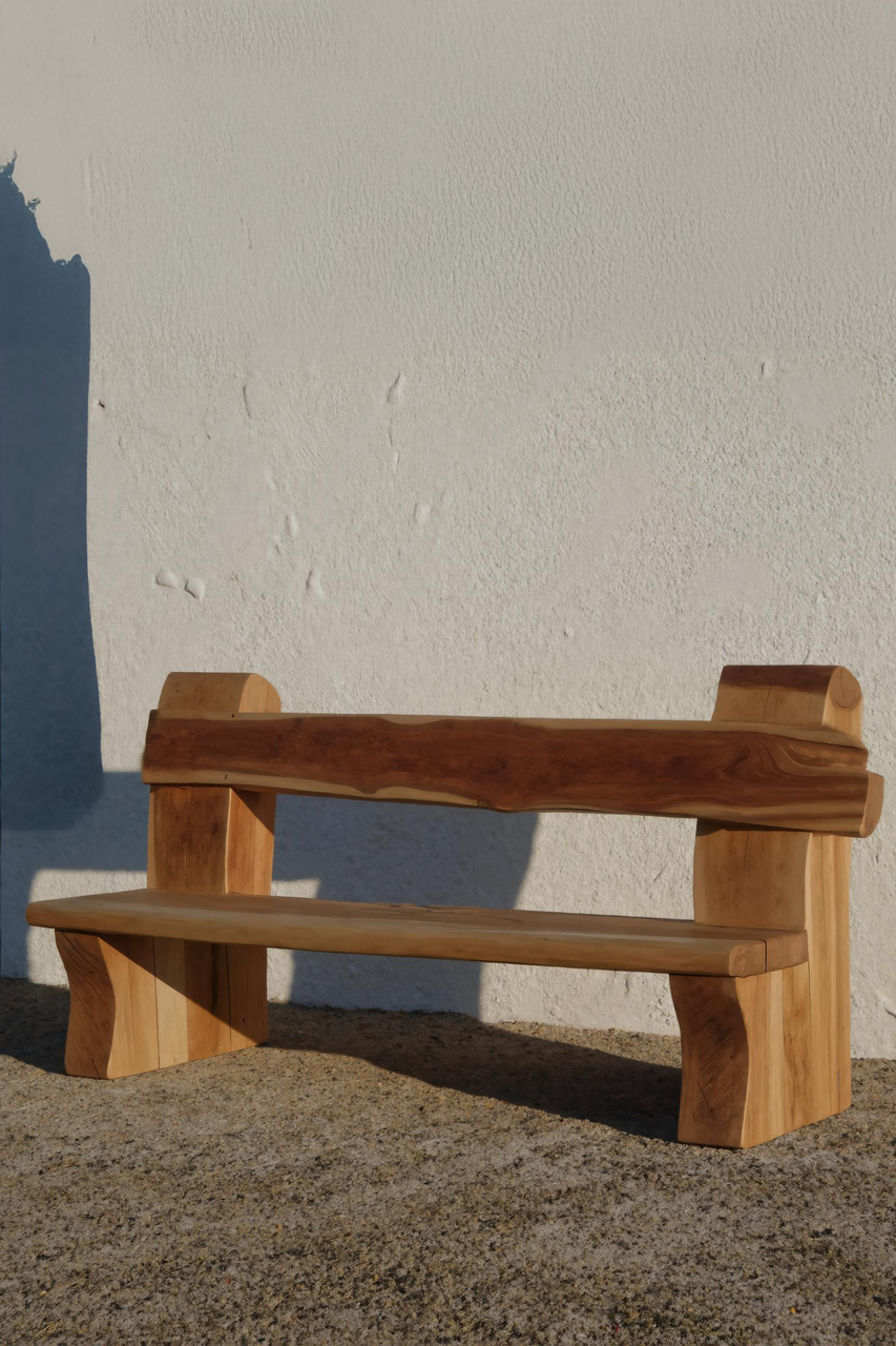 Rustic Live Edge Bench With Natural Finish For Yard Or Porch Lynnsnail