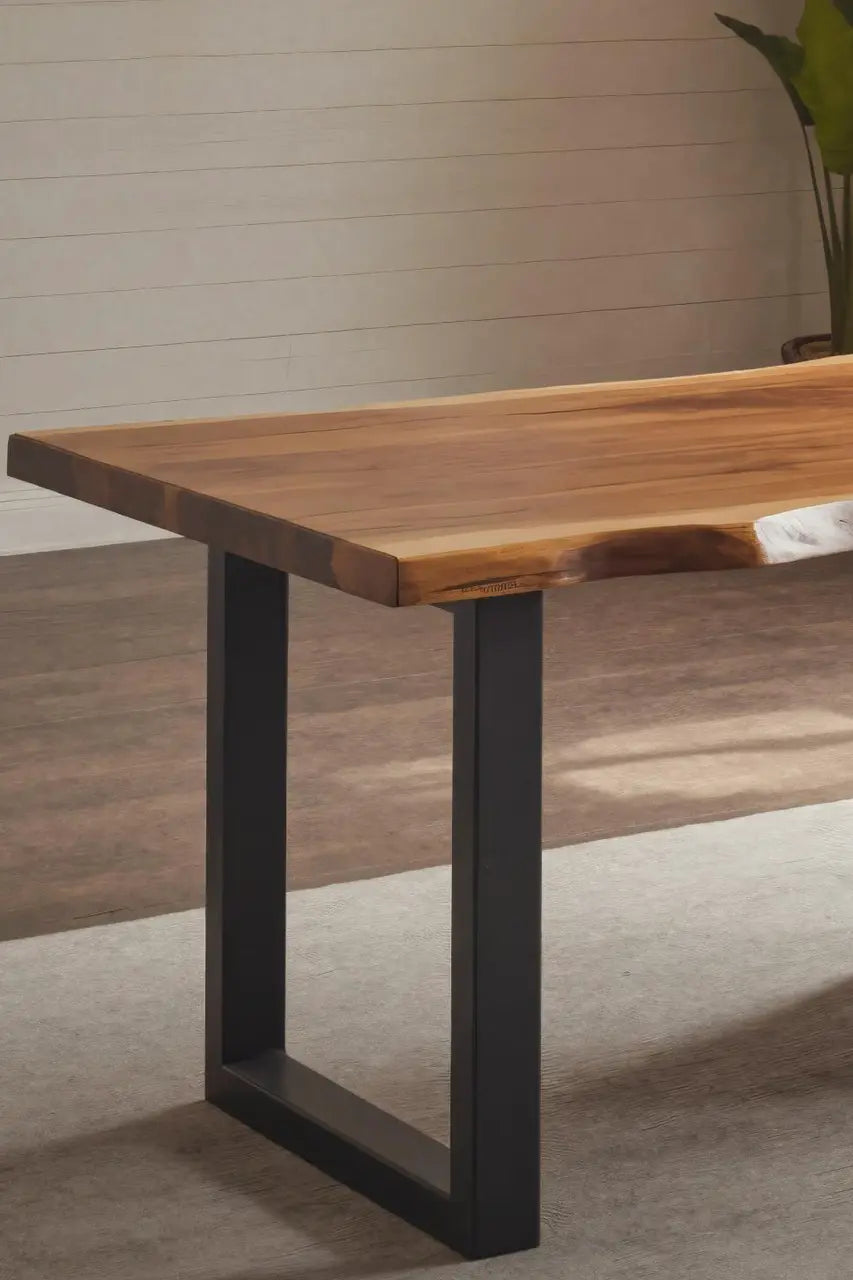 Modern Live Edge Office Desk With Drawer Storage For Workspace Lynnsnail