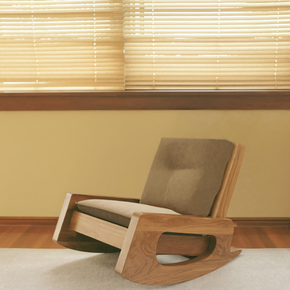 Modern Rocking Lounge Chair With Cushioned Seat For Bedroom Lynnsnail