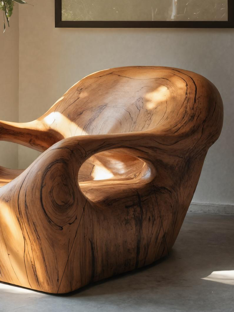Modern Sculptural Lounge Chair For Living Room Or Reading Corner Lynnsnail