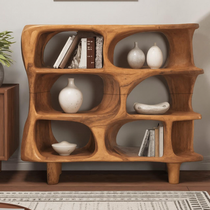 Modern Organic Sculptural Bookshelf For Living Room Or Office Lynnsnail