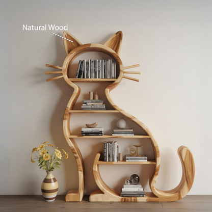 Modern Cat Bookshelf With Playful Design For Living Room Or Playroom Lynnsnail