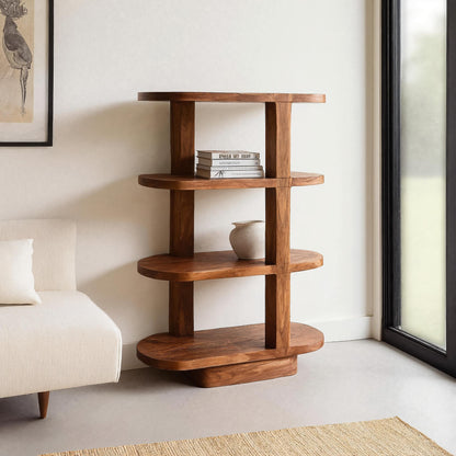 Modern Open Bookcase For Living Room Space Lynnsnail