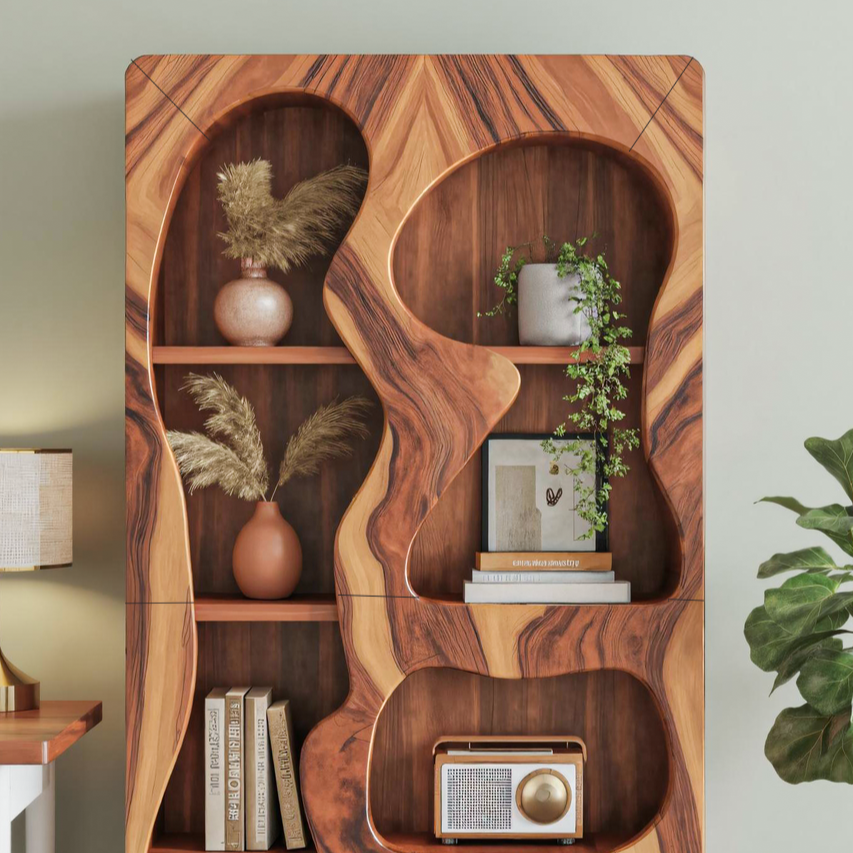 Organic Sculptural Bookshelf For Living Room Or Office Lynnsnail