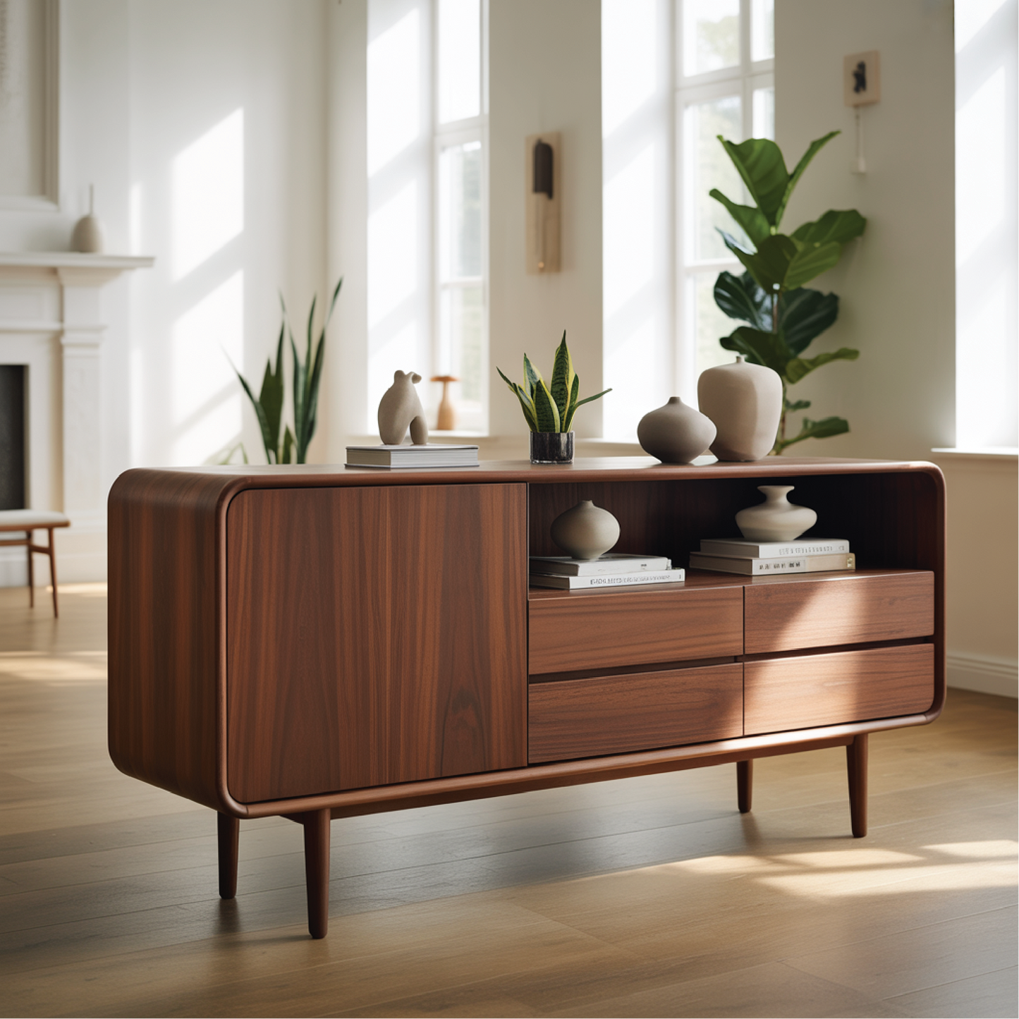 Solid Wood Console Table – Handcrafted Minimalist Storage Design for Modern Living Spaces Lynnsnail