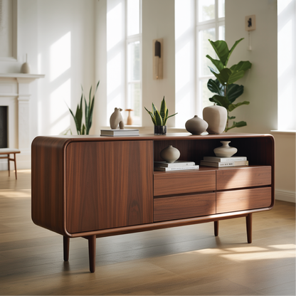 Solid Wood Console Table – Handcrafted Minimalist Storage Design for Modern Living Spaces Lynnsnail