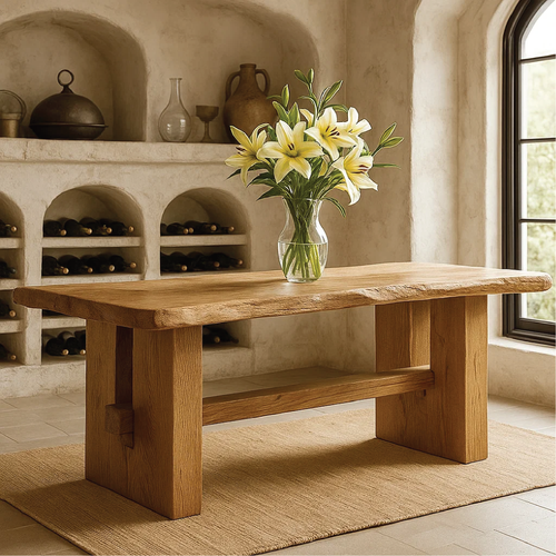 Handcrafted Solid Wood Console Table with Live Edge Design for Rustic Modern Home Interiors Lynnsnail