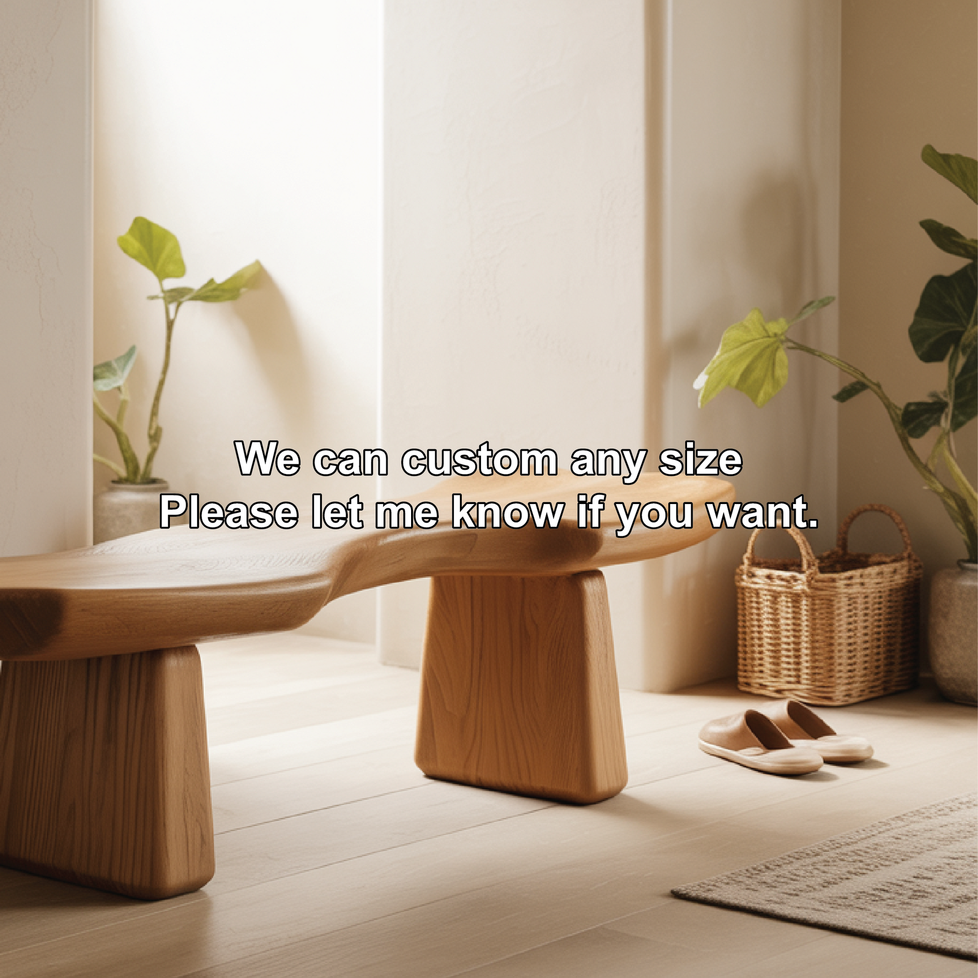 Handcrafted Solid Wood Entryway Bench with Sculptural Organic Seat for Modern Minimalist Homes Lynnsnail
