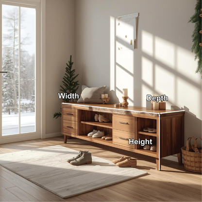 Handcrafted Solid Wood Entryway Bench with Storage Drawers and Live Edge Rustic Design Lynnsnail