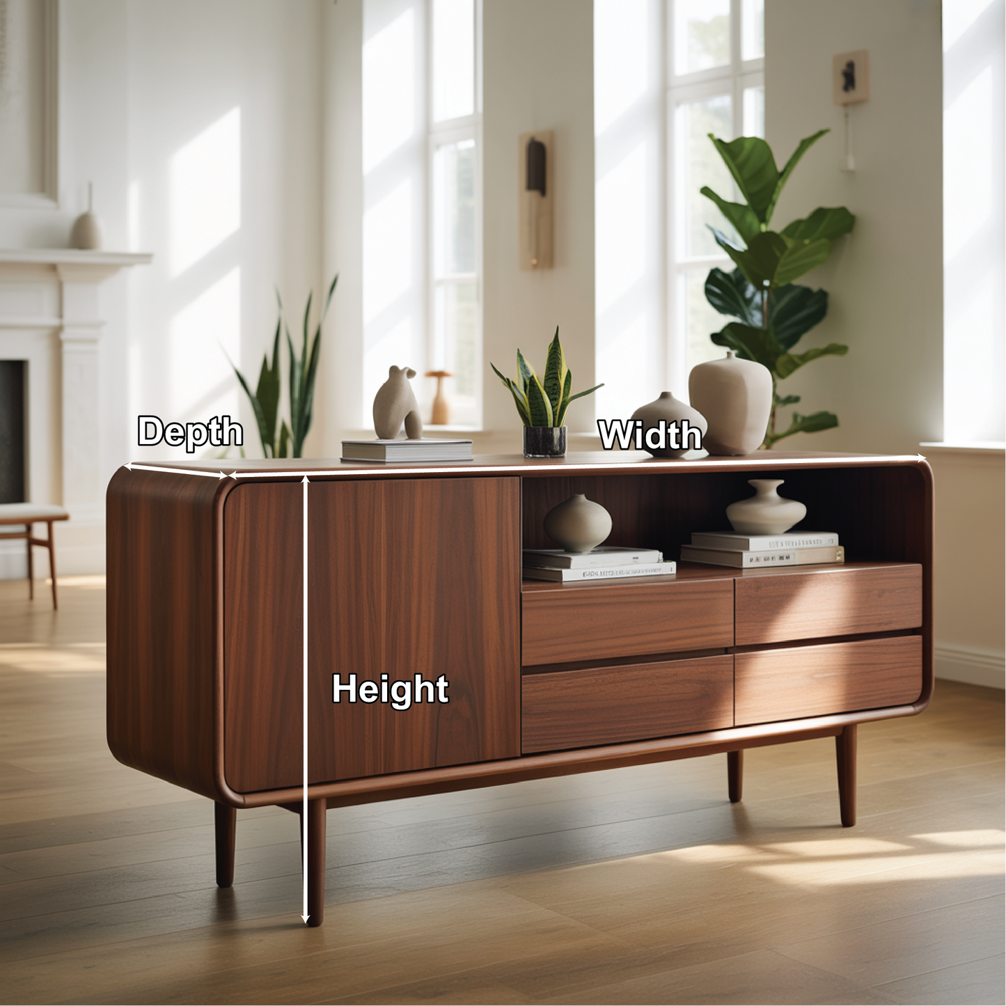 Solid Wood Console Table – Handcrafted Minimalist Storage Design for Modern Living Spaces Lynnsnail
