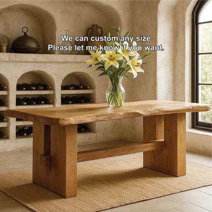 Handcrafted Solid Wood Console Table with Live Edge Design for Rustic Modern Home Interiors Lynnsnail