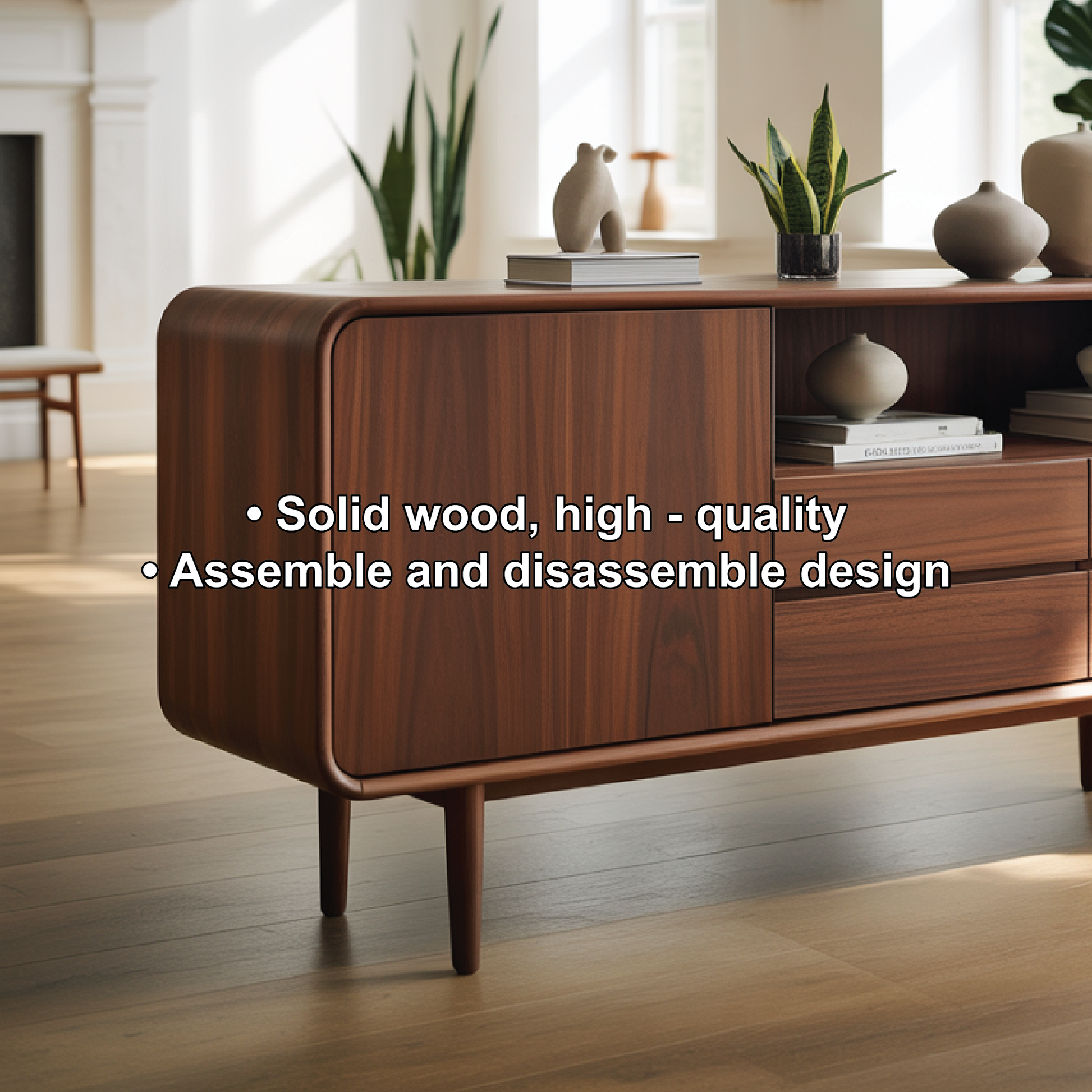 Solid Wood Console Table – Handcrafted Minimalist Storage Design for Modern Living Spaces Lynnsnail