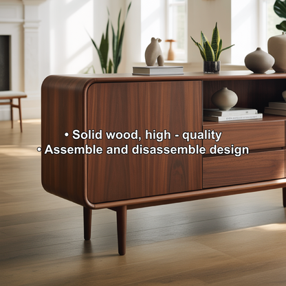 Solid Wood Console Table – Handcrafted Minimalist Storage Design for Modern Living Spaces Lynnsnail