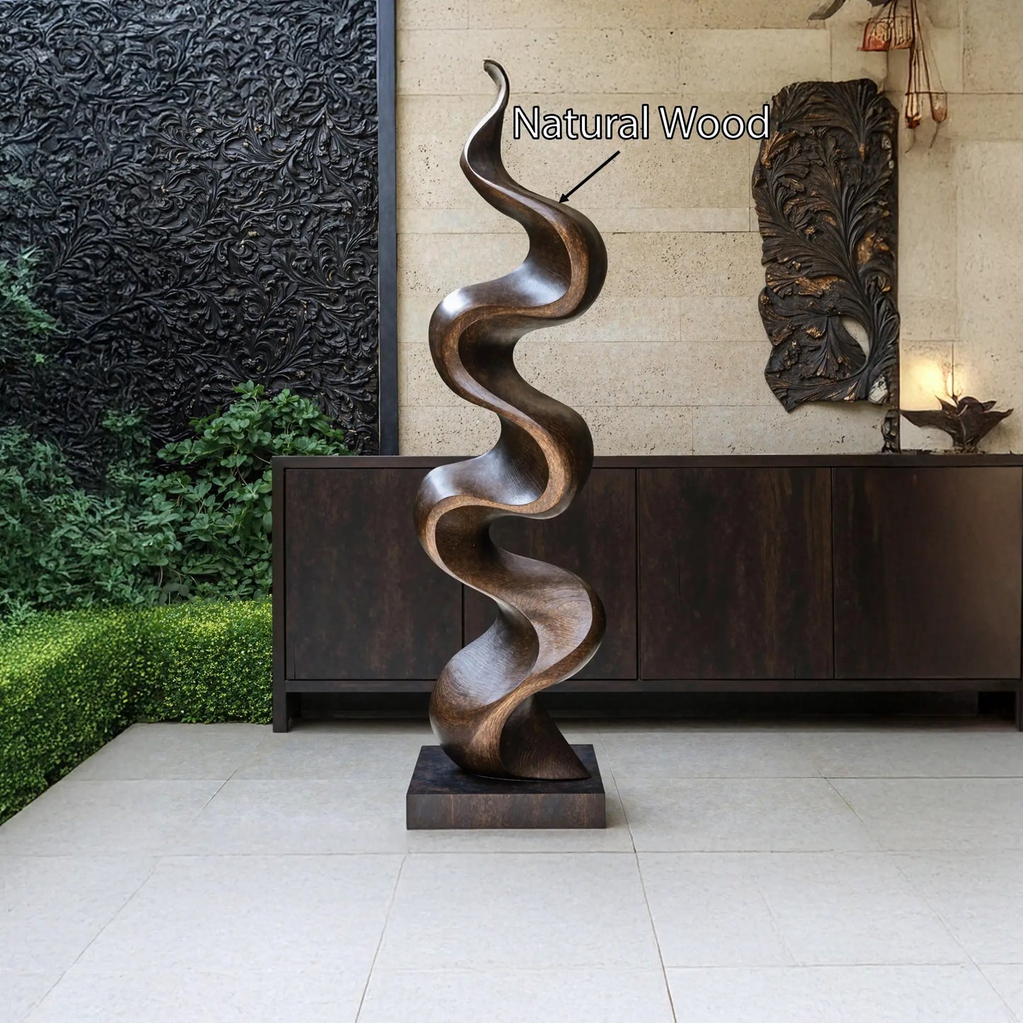 Rustic Large Wooden Sculpture For Garden Lynnsnail