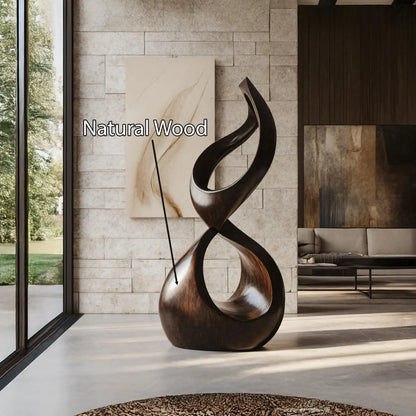 Rustic Large Wooden Sculpture For Outdoor Garden Style Lynnsnail