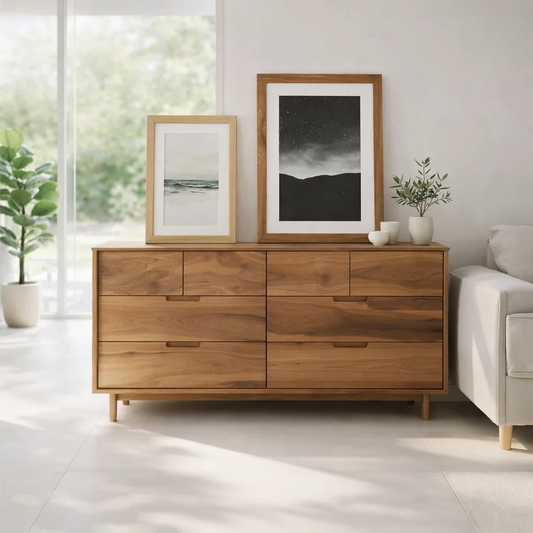 Modern Console Table with Multiple Drawers Storage