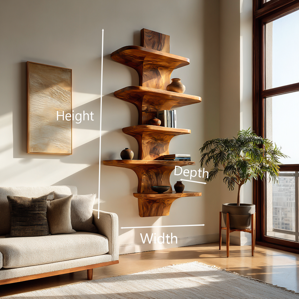 Modern Wooden Floating Bookshelf For Minimalist Home Decor Lynnsnail