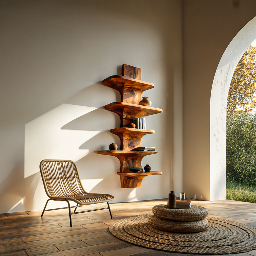 Modern Wooden Floating Bookshelf For Minimalist Home Decor Lynnsnail