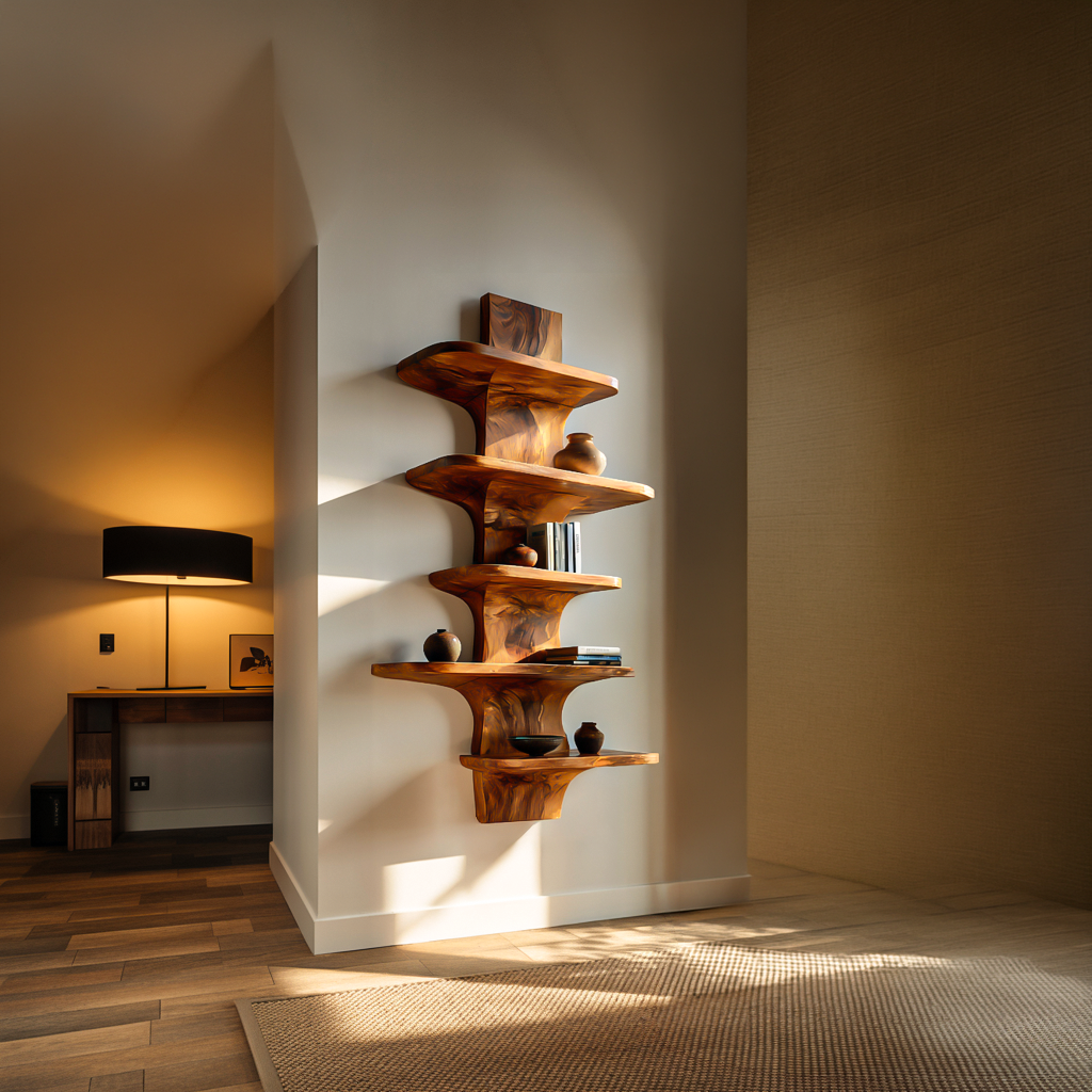 Modern Wooden Floating Bookshelf For Minimalist Home Decor Lynnsnail