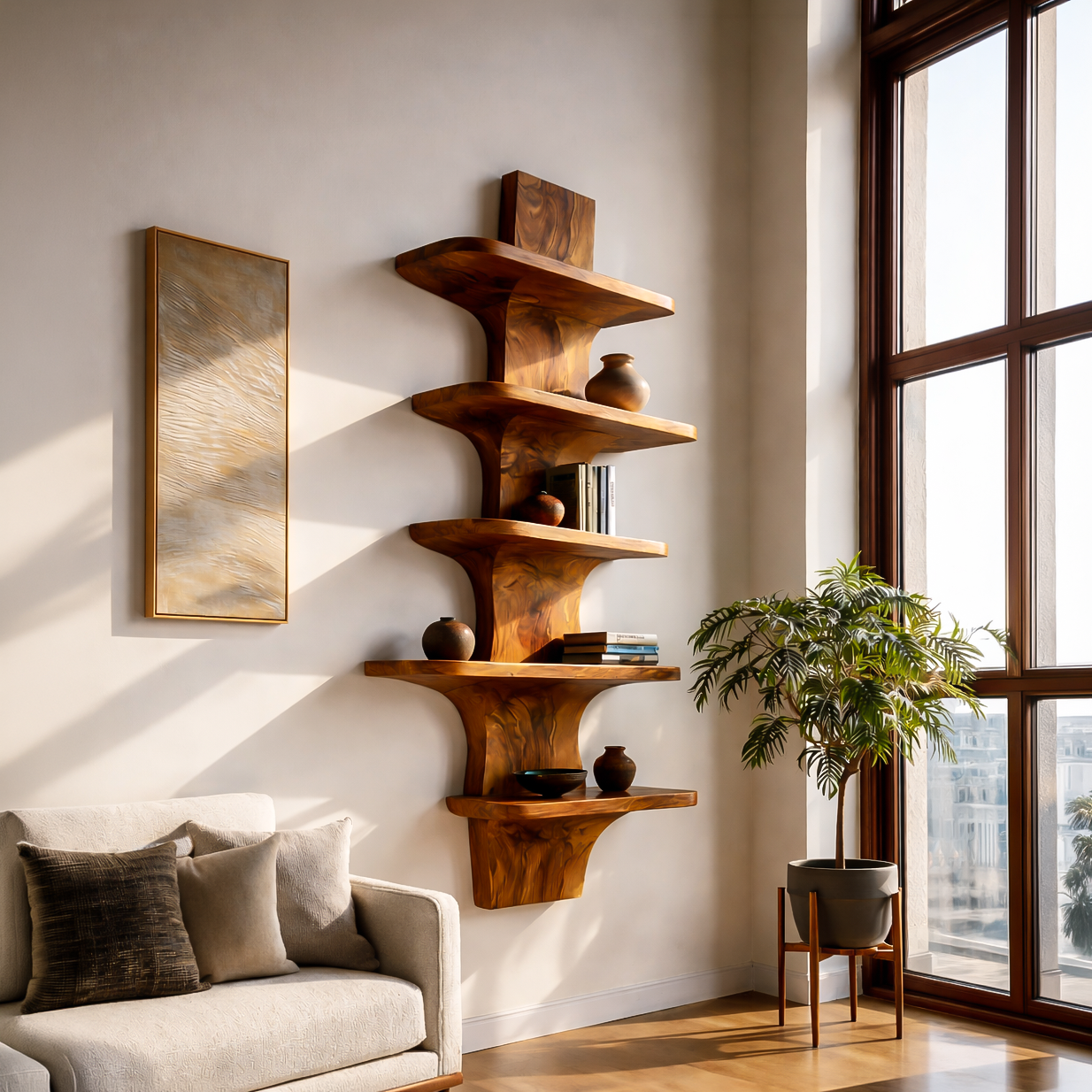 Modern Wooden Floating Bookshelf For Minimalist Home Decor Lynnsnail