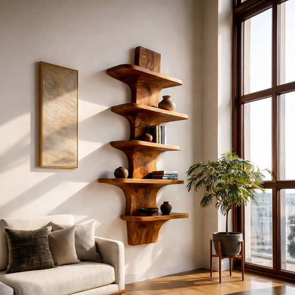Modern Wooden Floating Bookshelf For Minimalist Home Decor Lynnsnail