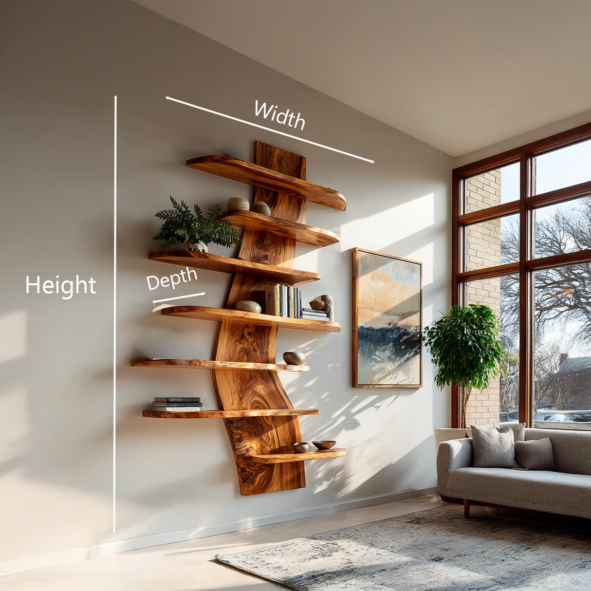 Artistic Wood Wall Bookshelf For Modern Interiors Lynnsnail
