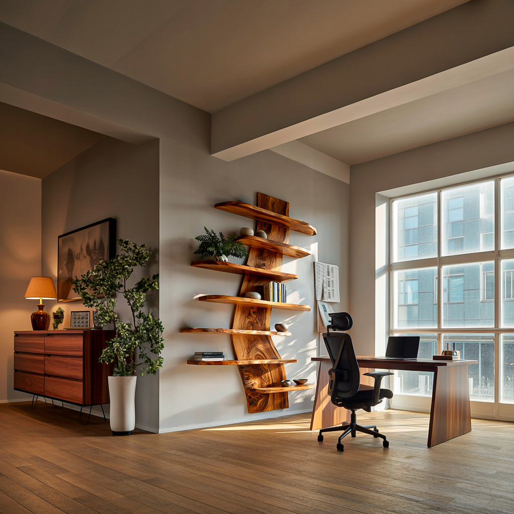 Artistic Wood Wall Bookshelf For Modern Interiors Lynnsnail