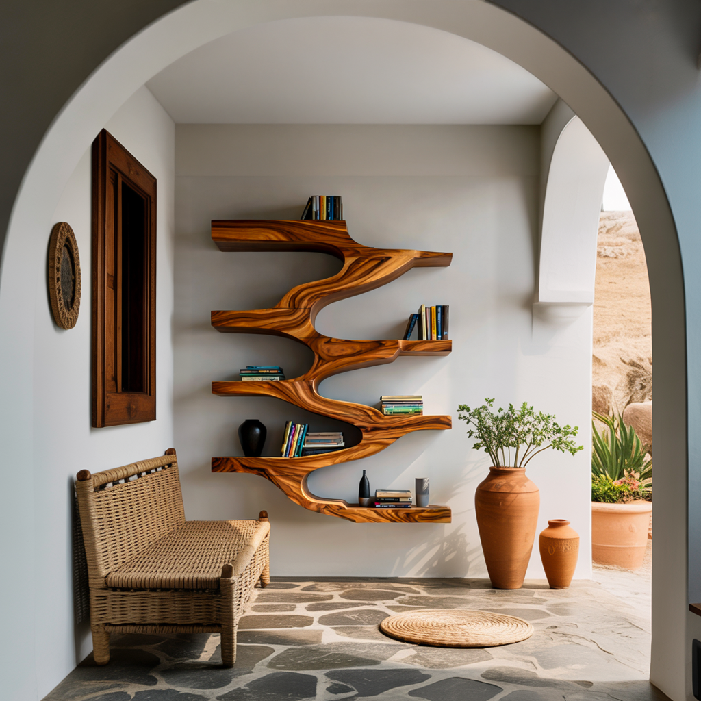 Minimalist Wood Floating Bookshelf For Living Space Lynnsnail