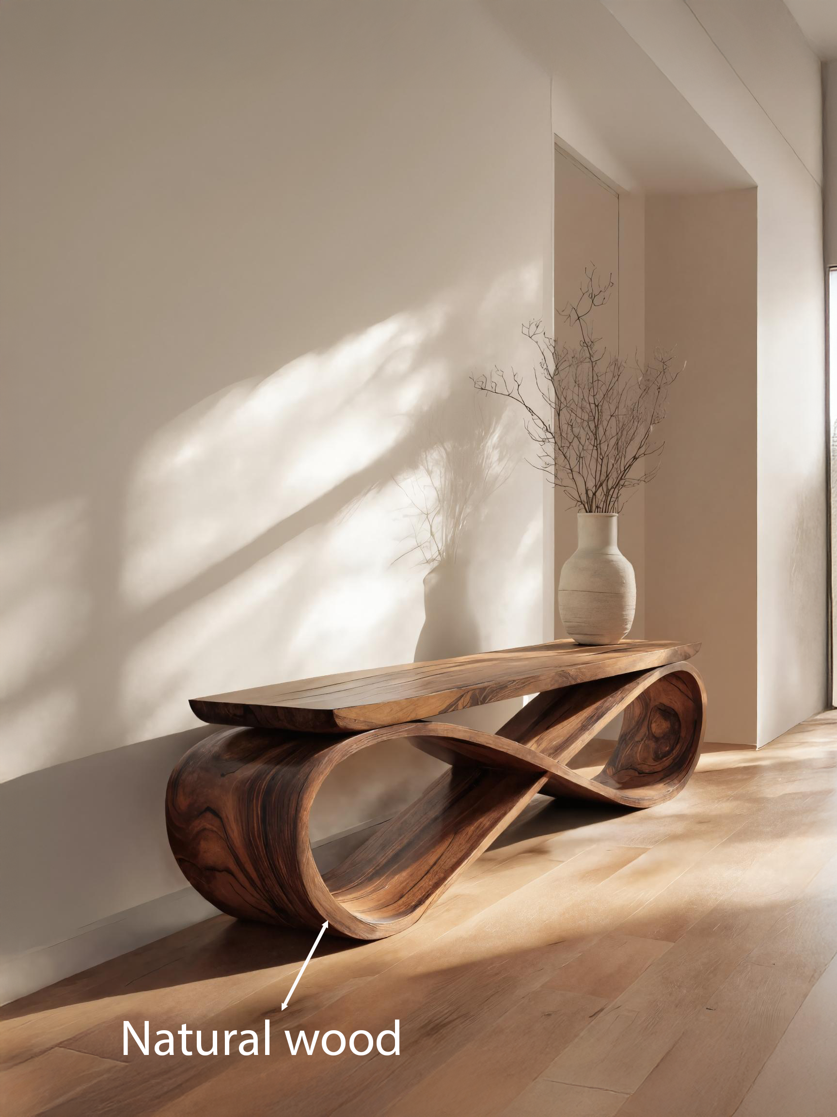 Infinity Loop Sculptural Bench For Entryway Or Living Room Lynnsnail