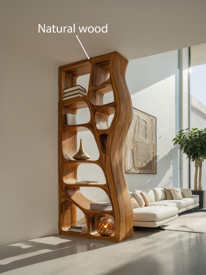 Modern Sculptural Bookshelf Room Divider For Living Room Lynnsnail