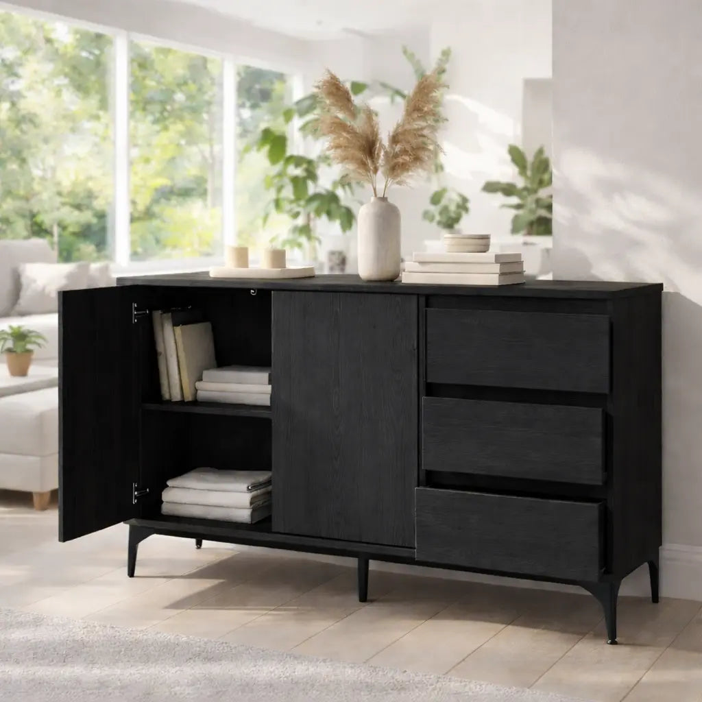 Modern Solid Wood Console Table with Storage Lynnsnail