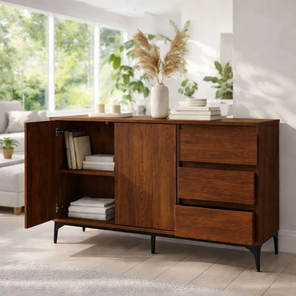 Modern Solid Wood Console Table with Storage Lynnsnail