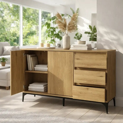 Modern Solid Wood Console Table with Storage Lynnsnail